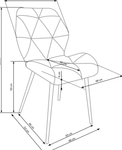 Krzesło Eve musztardowe