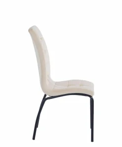 Krzesło Ezara Velvet beżowe