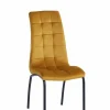 Krzesło Ezara Velvet żółte