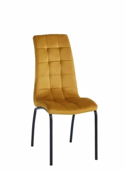 Krzesło Ezara Velvet żółte