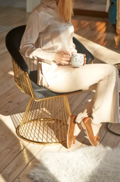 Krzesło Feeny Velvet czarne