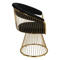 Krzesło Feeny Velvet czarne