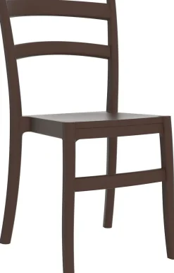 Krzesło Fiesta brązowy jasny z tworzywa