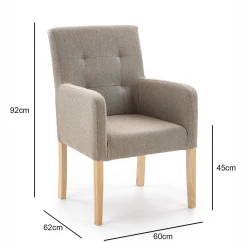 Krzesło Filem ciemny beż tkanina Inari