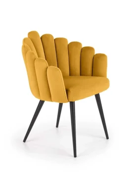 Krzesło Finger musztardowe velvet