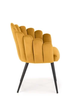 Krzesło Finger musztardowe velvet