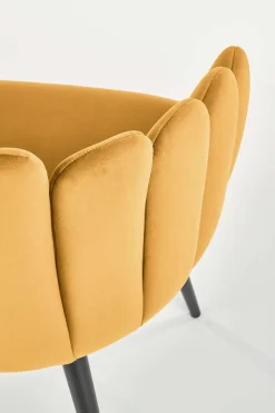 Krzesło Finger musztardowe velvet