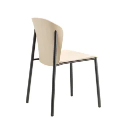 Krzesło Finn bejcowane białe antracyt drewniane