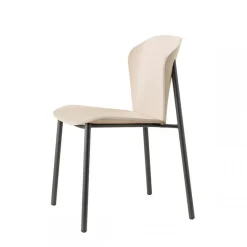 Krzesło Finn bejcowane białe antracyt drewniane