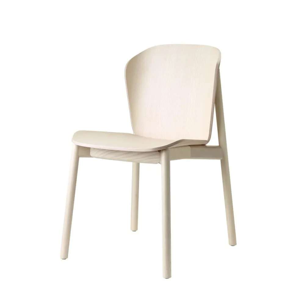 Krzesło Finn drewniane bejcowane białe drewniane