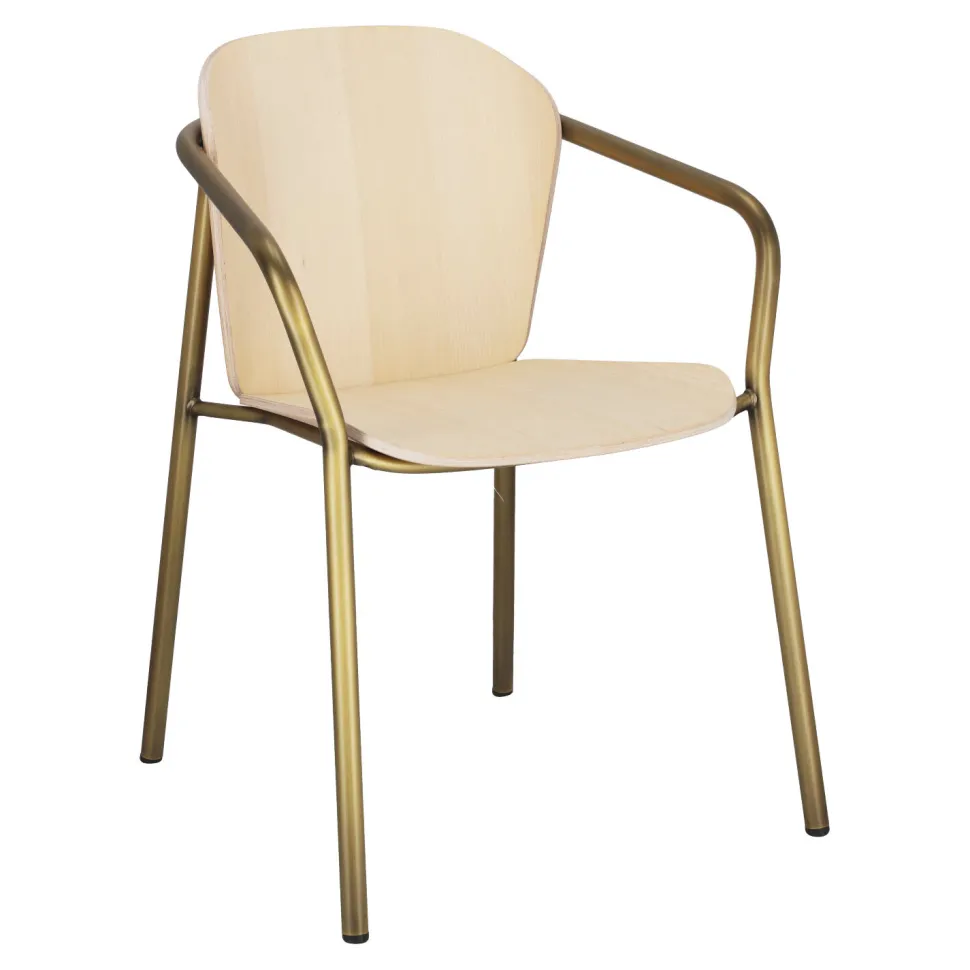 Krzesło Finn z podłokietnikami bejcowane drewniane