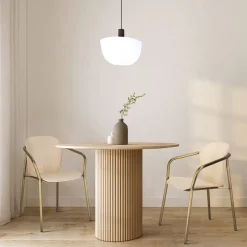 Krzesło Finn z podłokietnikami bejcowane drewniane