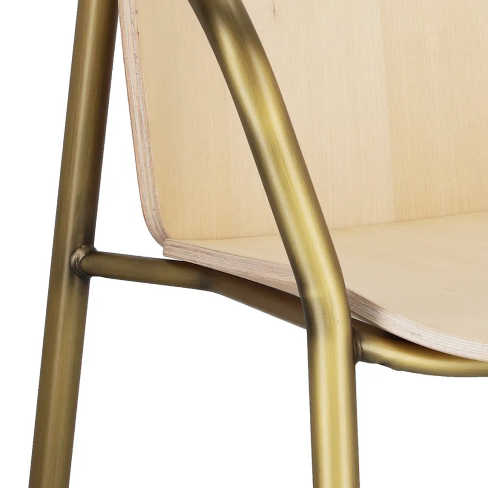 Krzesło Finn z podłokietnikami bejcowane drewniane