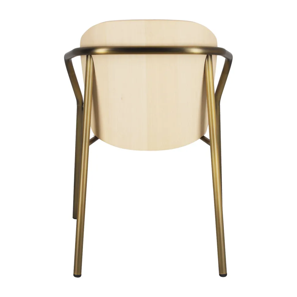 Krzesło Finn z podłokietnikami bejcowane drewniane