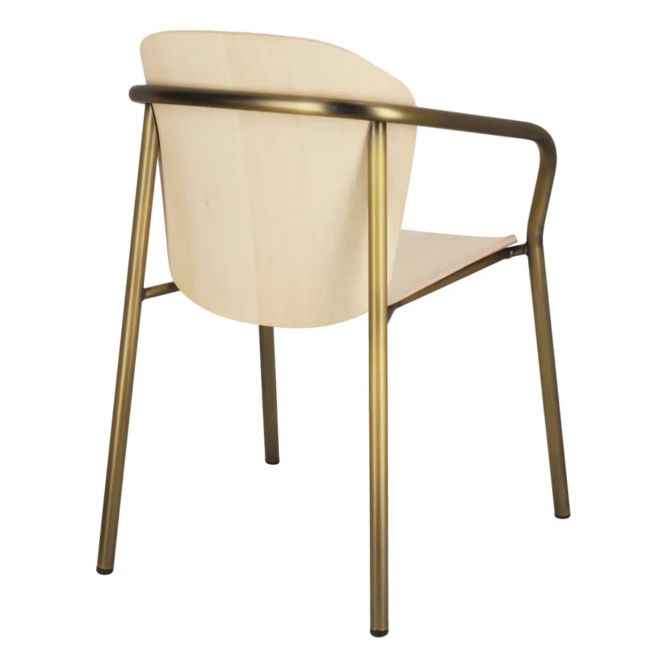 Krzesło Finn z podłokietnikami bejcowane drewniane