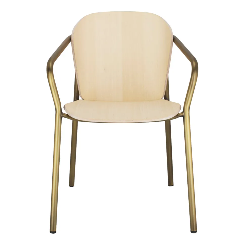 Krzesło Finn z podłokietnikami bejcowane drewniane