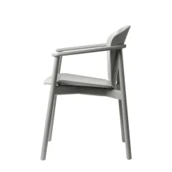 Krzesło Finn z podłokietnikami szary mat drewniane