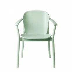 Krzesło Finn z podłokietnikami akwamaryn drewniane