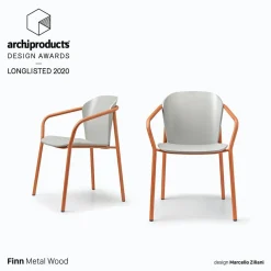 Krzesło Finn z podłokietnikami bejcowane drewniane