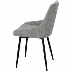 Krzesło Floyd sztruks szary tapicerowane