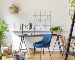 Krzesło Floyd Velvet niebieskie tapicerowane