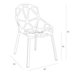 Krzesło Gap PP czarne Simplet z tworzywa
