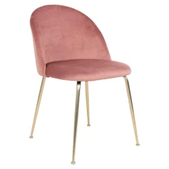 Krzesło Geneve różowe VIC/ złote