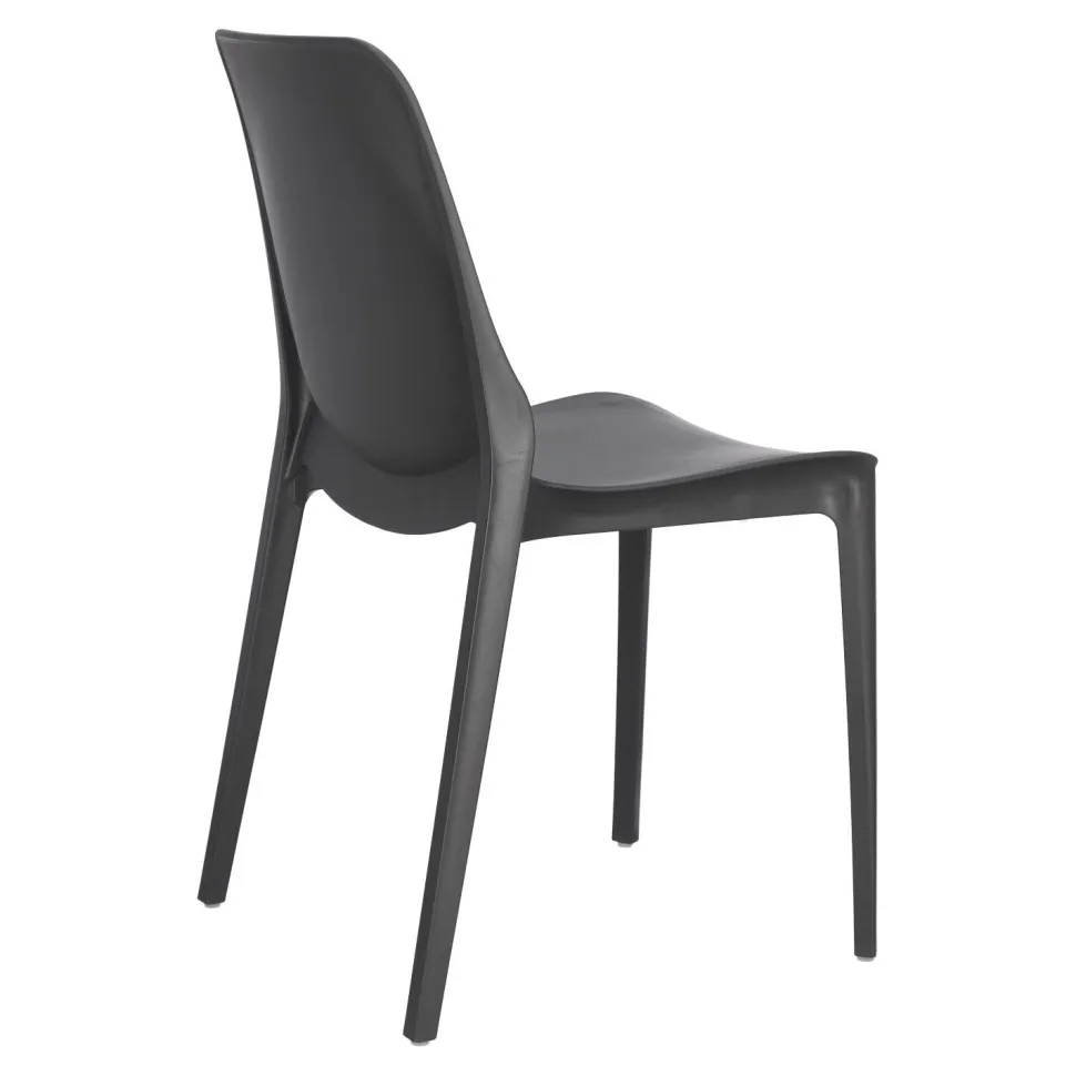 Krzesło Ginevra antracytowe z tworzywa