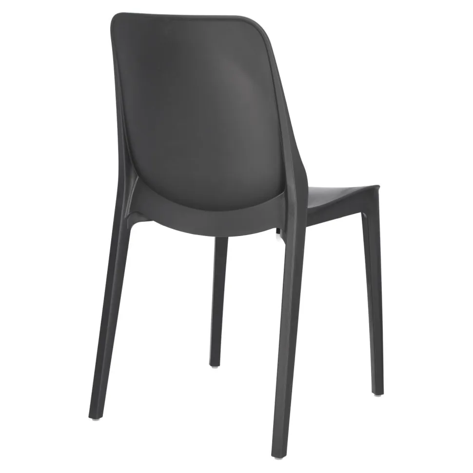 Krzesło Ginevra antracytowe z tworzywa