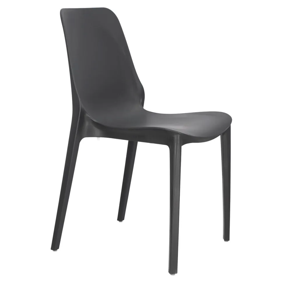 Krzesło Ginevra antracytowe z tworzywa