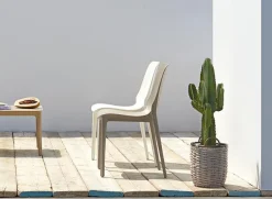 Krzesło Ginevra białe z tworzywa