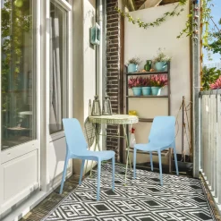 Krzesło Ginevra niebieskie z tworzywa