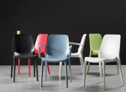 Krzesło Ginevra żółte z tworzywa