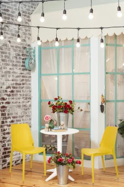 Krzesło Ginevra żółte z tworzywa