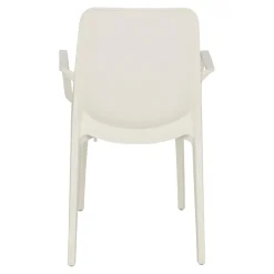 Krzesło Ginevra z podłokietnikami białe z tworzywa