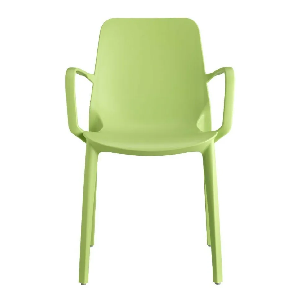 Krzesło Ginevra z podłokietnikami niebieskie z tworzywa