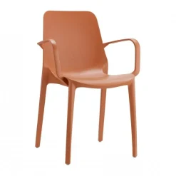 Krzesło Ginevra z podłokietnikami terrac z tworzywa