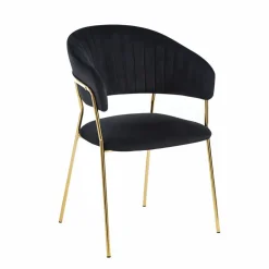 Krzesło Glamour velvet czarne/ złote