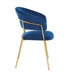 Krzesło Glamour velvet granatowe/ złote nogi