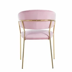 Krzesło Glamour velvet różowe/ złote
