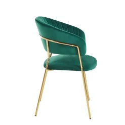 Krzesło Glamour velvet zielone/ złote