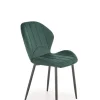 Krzesło Griviza Velvet ciemno zielony