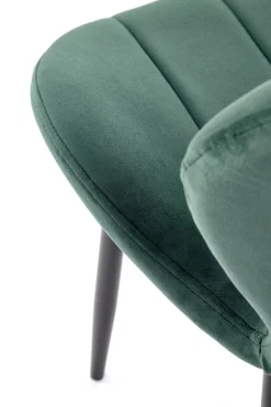 Krzesło Griviza Velvet ciemno zielony
