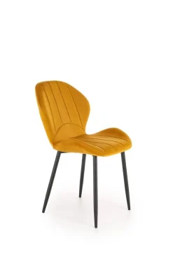 Krzesło Griviza Velvet musztardowy