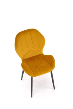 Krzesło Griviza Velvet musztardowy