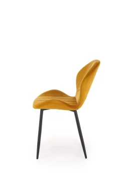 Krzesło Griviza Velvet musztardowy