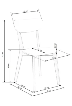Krzesło Guggi naturalne/białe