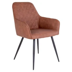 Krzesło Harbo brązowe vintage PU/ czarne