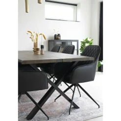 Krzesło Harbo obrotowe czarne PU/ czarne