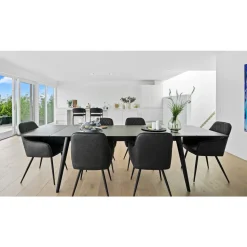 Krzesło Harbo szare PU/ czarne